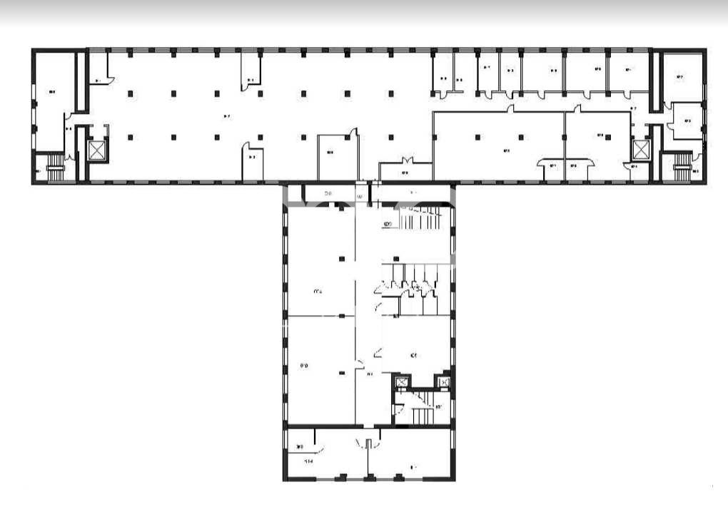 Планировка офиса 1975.7-4908 м², 4 этаж, БЦ «Монетный квартал (Рентгена ул., 5А/Большая Монетная 16)»